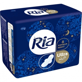 Ria Ultra Silk Night Intimeinsätze mit Flügeln 8 Stück