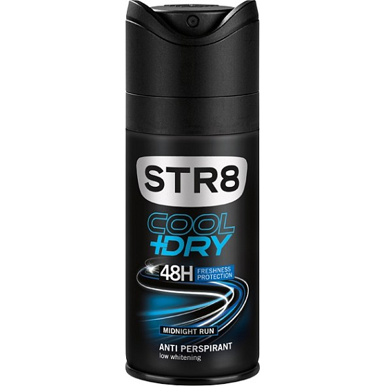 Str8 Cool + Dry Midnight Run 48h Antitranspirant Deodorant Spray für Männer 150 ml