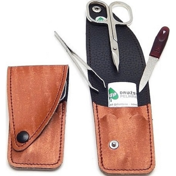 Dup Maniküre Cognac Kunstleder 3-teiliges Muster 4-3207 / 5404