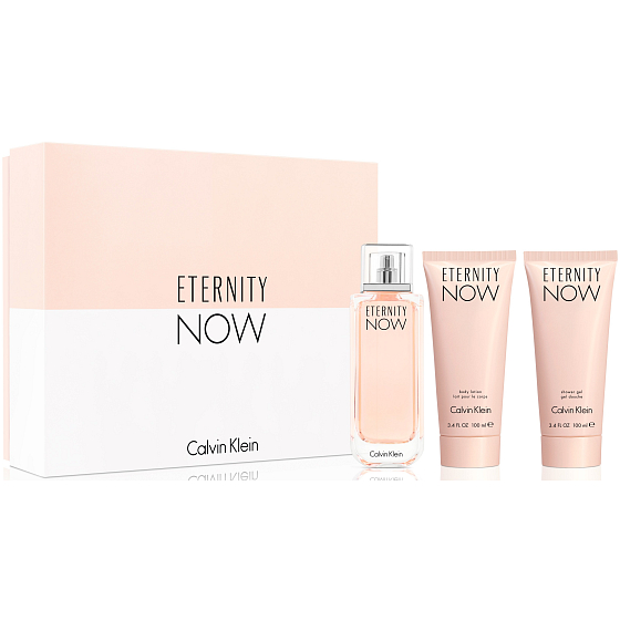 Calvin Klein Eternity Now parfümiertes Wasser 100 ml + Körperlotion 100 ml + Duschgel 100 ml, Geschenkset