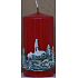 Lima Landschaftsrelief Kerze roter Zylinder 50 x 100 mm