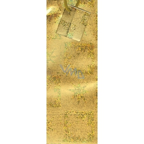 Nekupto Geschenk Papiertüte für eine Flasche 33 x 10 x 9 cm Goldener Baum, Sterne GLH