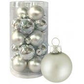 Flaschen Glas Silber Set 3 cm 20 Stück