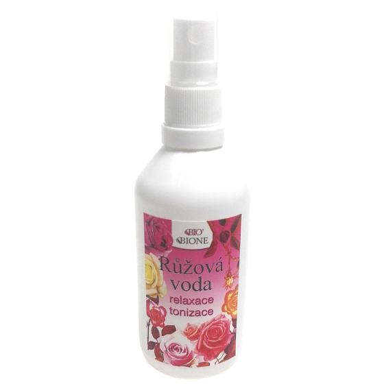 Bione Cosmetics Bio Rosenwasser zur Befeuchtung, Erfrischung und Beduftung der Haut und Haare Spray 115 ml