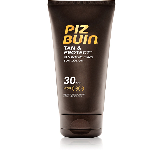 Piz Buin Tan & Protect SPF30 Schutzmilch beschleunigt den Bräunungsprozess um 150 ml