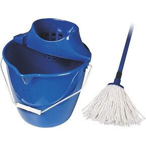 Spokar Cotton Reinigungsset, Eimer, Wringer, Mop, 1 Set