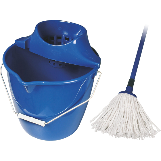 Spokar Cotton Reinigungsset, Eimer, Wringer, Mop, 1 Set