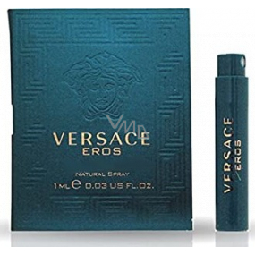 Versace Eros Eau de Parfum parfümiertes Wasser für Männer 1 ml mit Spray, Fläschchen