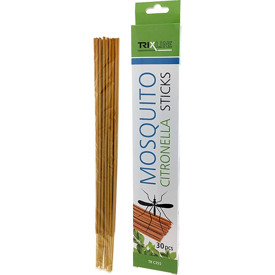 Trixline Mosquito Citronella Sticks Sticks mit Zitronengras gegen Mücken 30 Stück TR C355
