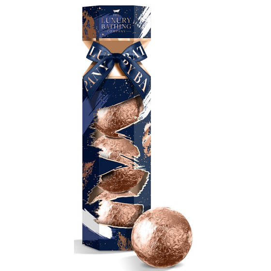Grace Cole Golden Embers & Cashmere funkelnder Badeball 3 x 100 g, Kosmetikset für Damen