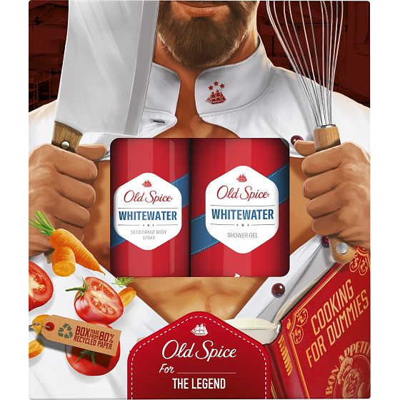 Old Spice White Water Chef Duschgel 250 ml + Deospray 150 ml, Kosmetikset für Männer
