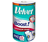 Velvet Boost Papiertücher dreilagig 300 Blatt, 39,3 m 1 Rolle