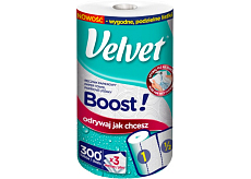 Velvet Boost Papiertücher dreilagig 300 Blatt, 39,3 m 1 Rolle