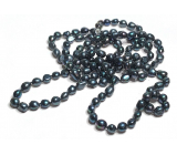 Perle schwarz natürliche unregelmäßige Halskette 160 cm, Symbol der Schönheit, Symbol der Weiblichkeit, bringt Bewunderung