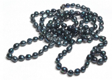 Perle schwarz natürliche unregelmäßige Halskette 160 cm, Symbol der Schönheit, Symbol der Weiblichkeit, bringt Bewunderung