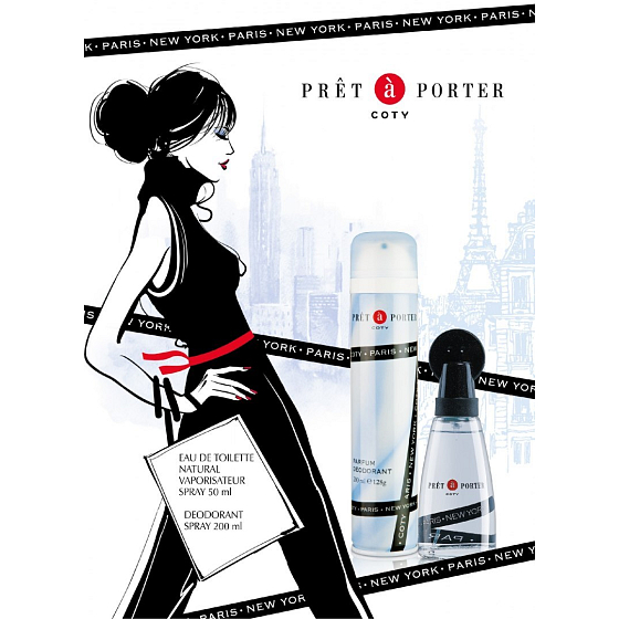 Pret a Porter Original Eau de Toilette 50 ml + Deodorant Spray 200 ml, Geschenkset für Frauen