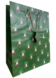 Nekupto Geschenkpapier Tasche 32,5 x 26 x 13 cm Weihnachtskerze in einer Nuss
