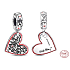 Charme Sterling Silber 925 Keith Haring Herz Kunst Linien, Menschen und Herzen, Anhänger Armband