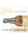 Albi Magnet mit Prägung Gib mir ein Bier und es wird dir nichts passieren! 6,5 x 6,5 cm
