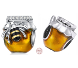 Charme Sterling Silber 925 Honig und Biene, Perle auf Armband Tier