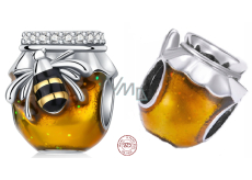 Charme Sterling Silber 925 Honig und Biene, Perle auf Armband Tier