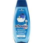 Schauma Shampoo und Duschgel Kids mit Heidelbeerextrakt, 400 ml