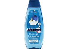 Schauma Shampoo und Duschgel Kids mit Heidelbeerextrakt, 400 ml