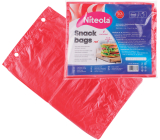 Niteola Snackbeutel, HDPE, 20 × 30 cm, Stärke 12 µ, rot, 50 Stk