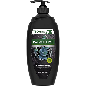 Palmolive Men Refreshing Duschgel 3in1 für Männer Pumpe, 750 ml