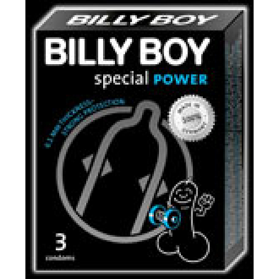 Billy Boy Pover extra starkes und geschmiertes Kondom 3 Stück