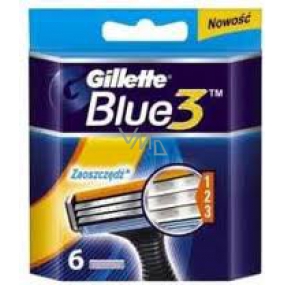 Gillette Blue 3 Ersatzköpfe 3 Klingen für Herren 6 Stück