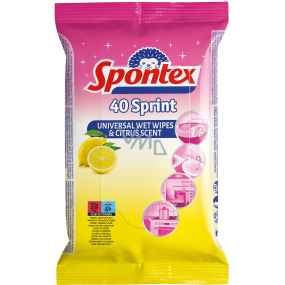 Spontex Sprint Citrus Wet Wipes 40-tlg