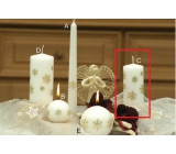 Lima Schneeflocke Kerze weiß Zylinder 50 x 100 mm 1 Stück