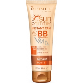 Rimmel London Sun Shimmer Instant Tan BB Hautperfektor 9in1 Instant Tinting Care Mittelmatt 125 ml