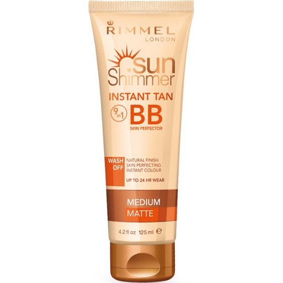 Rimmel London Sun Shimmer Instant Tan BB Hautperfektor 9in1 Instant Tinting Care Mittelmatt 125 ml