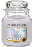 Yankee Candle Sweet Nothings - Süße Kerze ohne Duft Klassisches mittleres Glas 411 g