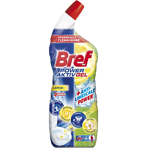 Bref WC-Gel Power Aktiv Gel Zitrone mit Lüftungsgerät, 700 ml Bref WC-Gel Power Aktiv Gel Zitrone mit Lüftungsgerät, 700 ml