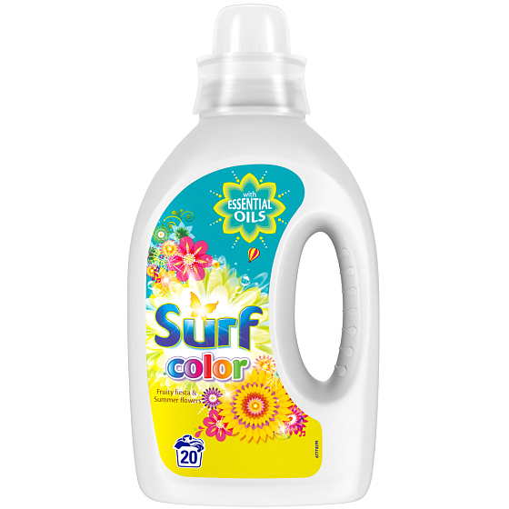 Surf Color Fruity Fiesta & Summer Flowers Gel zum Waschen farbiger Wäsche 20 Dosen 1 l