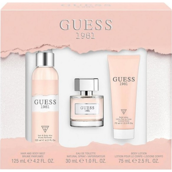 Guess Guess 1981 Eau de Toilette für Frauen 30 ml + Körpernebel 125 ml + Körperlotion 75 ml, Geschenkset