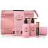 Castelbel Rosé Blush Duschgel 100 ml + Eau de Toilette 10 ml + Körperlotion 100 ml + Seife 40 g + Handtuch 30 x 32 cm + wiederverschließbarer transparenter Bezug, Reiseset für Frauen