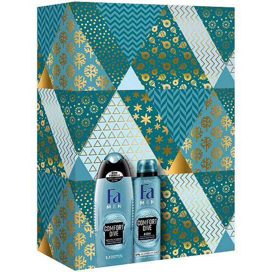 Fa Men Comfort Dive Duschgel 250 ml + Deodorant Spray für Männer 150 ml, Kosmetikset