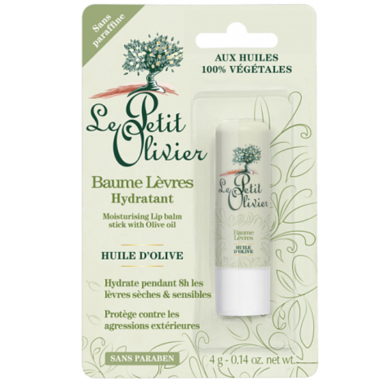 Le Petit Olivier Olivenöl feuchtigkeitsspendender Lippenbalsam 4 g