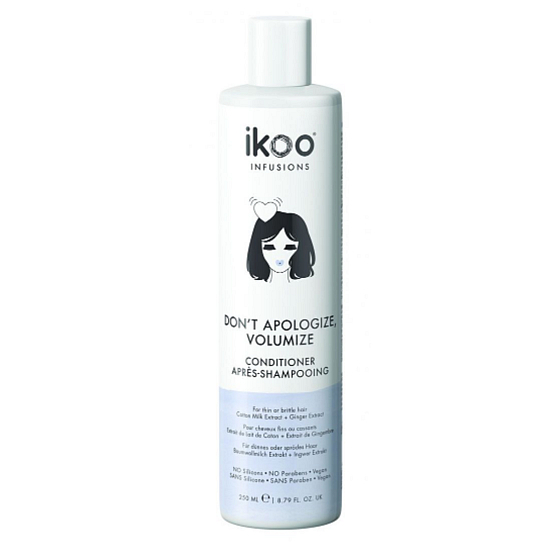 Ikoo Don’t Apologize Volumize Conditioner für feines Haar und gespaltene Haarspitzen, für mehr Haarvolumen 250 ml