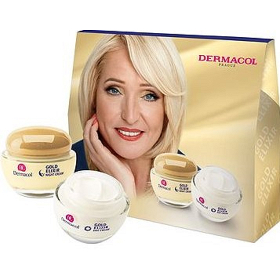 Dermacol Gold Elixir Tageshautcreme 50 ml + Nachthautcreme 50 ml, Kosmetikset 2020