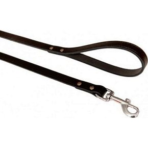 B&F Hundeleine aus Rindsleder schwarz 1,6 x 120 cm