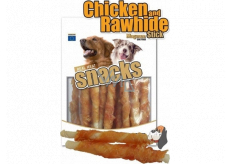 Magnum Rinderhautstäbchen ummantelt mit Hühnerfleisch weicher, natürlicher Fleischgenuss für Hunde 250 g