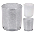 Kerze mit Glitzer in Glas Silber 90 g