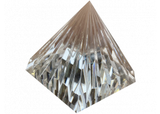 Glaspyramide geriffelt 40 mm Kristall - Glas Briefbeschwerer