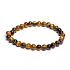 Tigerauge Armband elastischer Naturstein, Kugel 6 mm / 16 - 17 cm, Stein der Sonne und Erde, bringt Glück und Reichtum