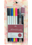 Albi Aquarell Doppelpinsel Stift Set 5 Stück + Radiergummi 1 Stück + Bleistift 1 Stück + Permanentmarker 1 Stück